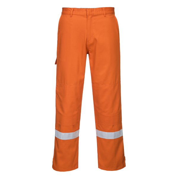 Výstražné reflexní pracovní kalhoty BIZFLAME PLUS, oranžové