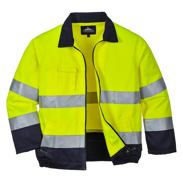 Výstražná reflexní pracovní bunda bunda MADRID Hi-Vis, žlutá