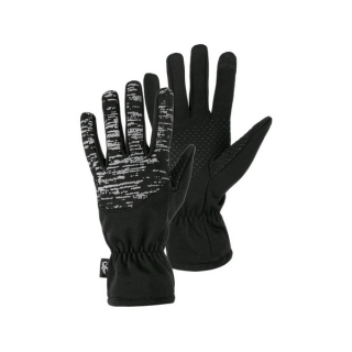 zimní rukavice FREY s reflexním potiskem,černé